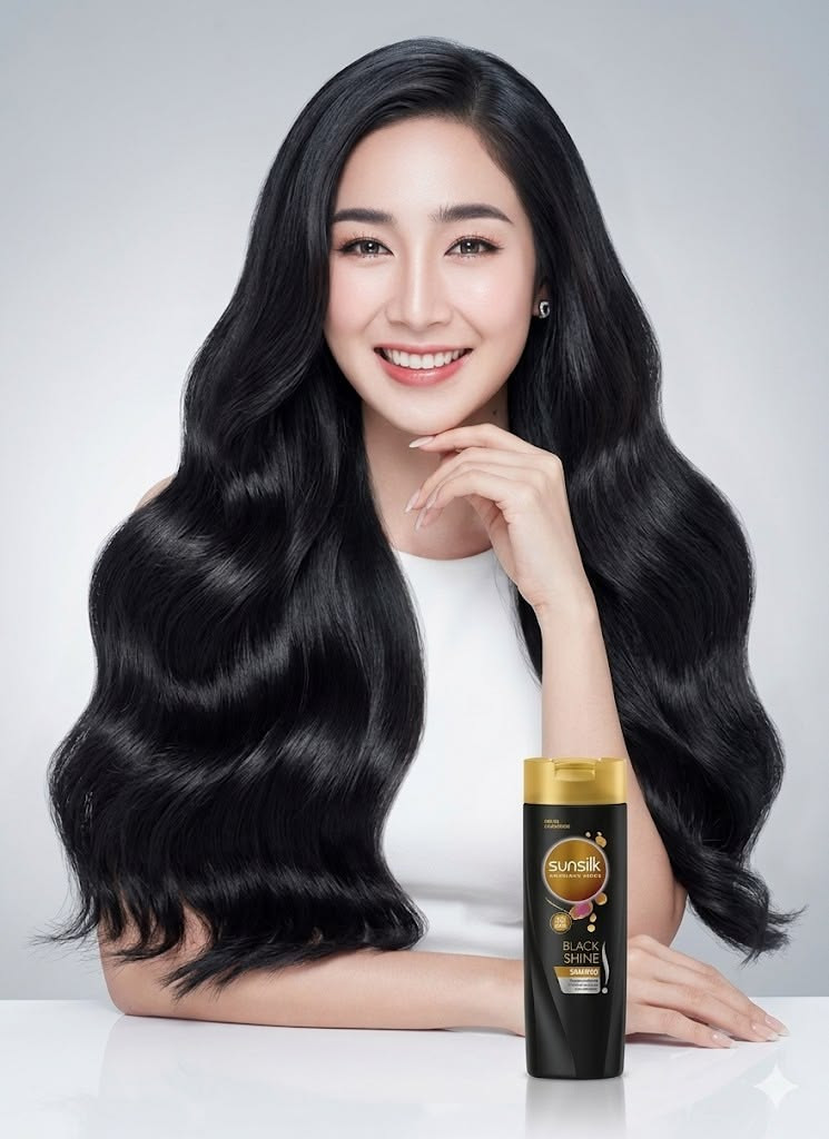 Sunsilk Co-Creations Stunning Black Shine Shampoo - 340ml