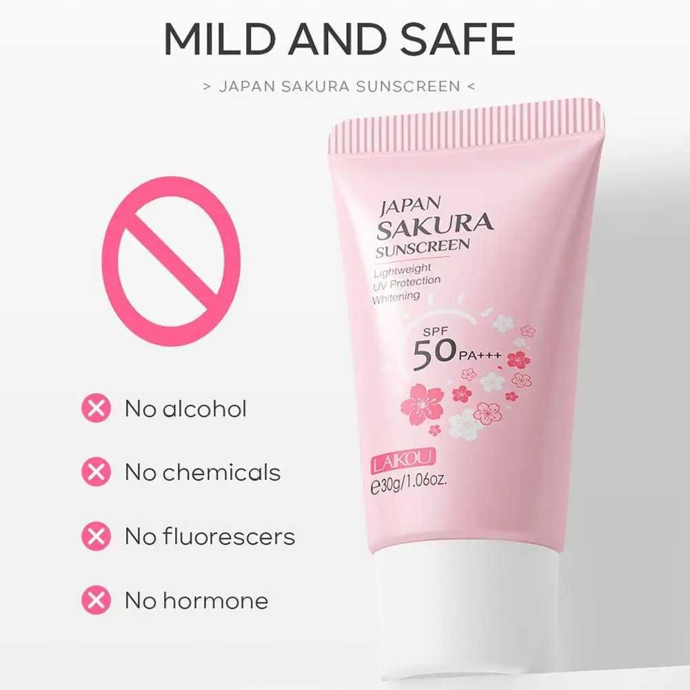 LAIKOU Japan Sakura Sunscreen SPF 50 PA+++ | লাইকো জাপান সাকুরা সানস্ক্রিন-50g