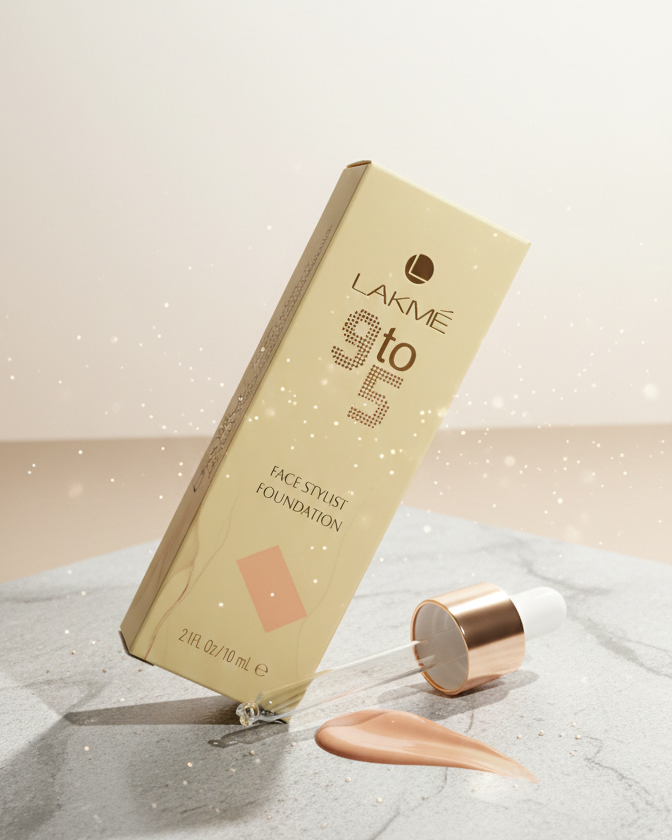 Lakmé 9to5 Face Stylist Foundation - 10ml (Long-wear, Natural Finish)