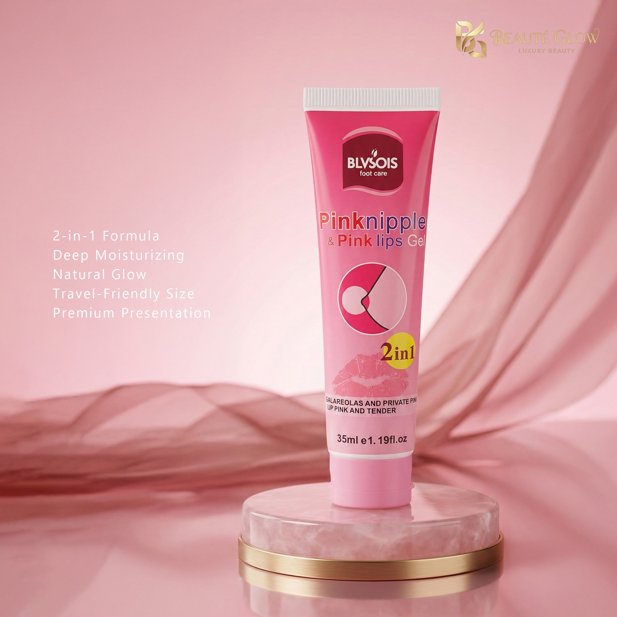 Blvsois 2-in-1 Pink Nipple & Pink Lips Brightening Gel (35ml) – For Soft, Pink & Radiant Skin