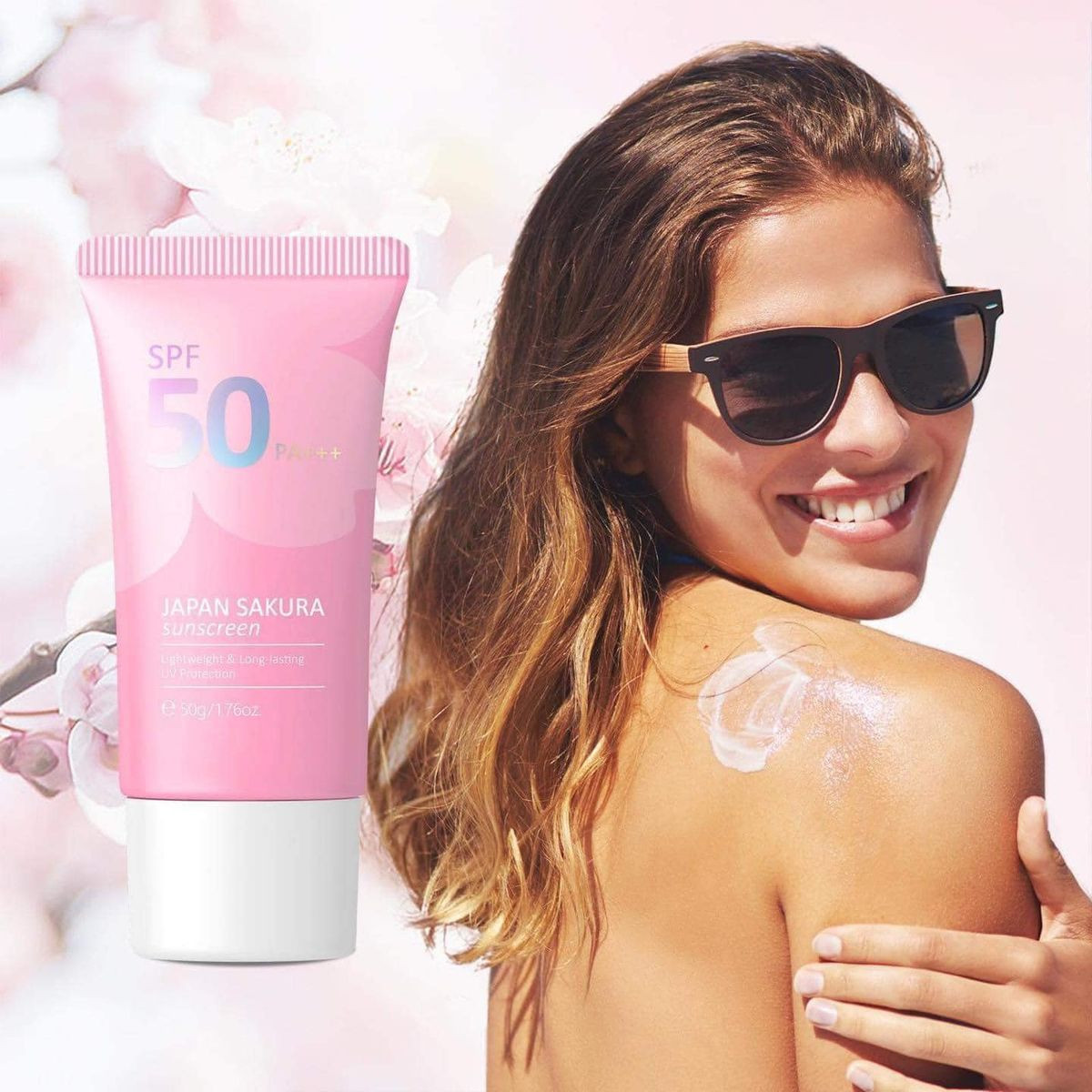 LAIKOU Japan Sakura Sunscreen SPF 50 PA+++ | লাইকো জাপান সাকুরা সানস্ক্রিন-50g