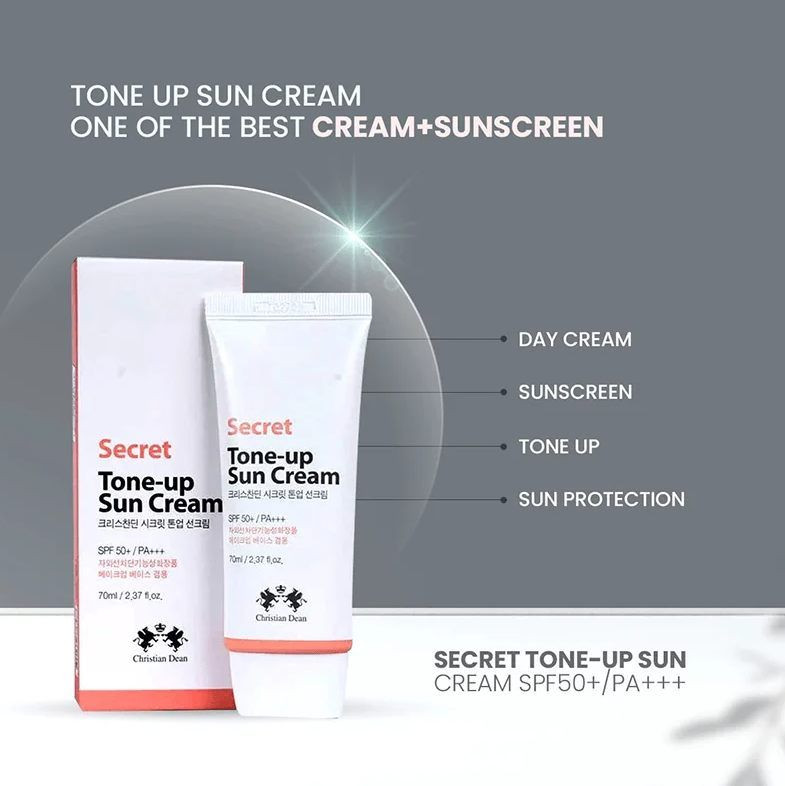 Christian Dean Secret Tone-up Sun Cream SPF 50+ / PA++++ (70ml /
