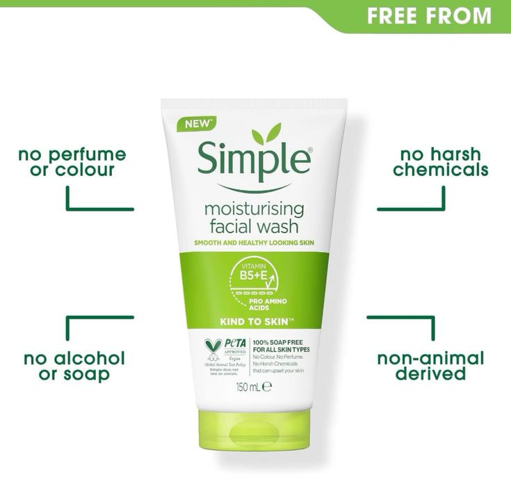Simple Moisturising Facial Wash-150ml