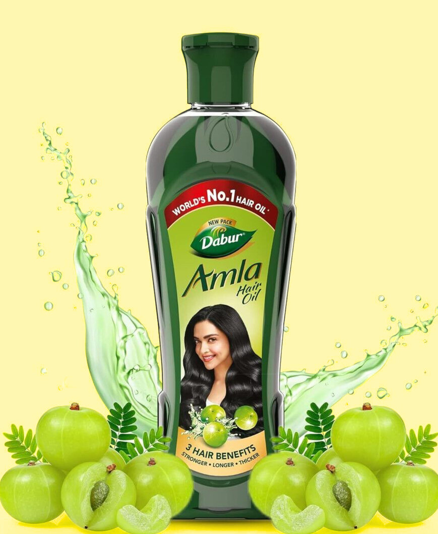 Dabur Amla Hair Oil for Stronger, india, Longer & Thicker Hair - 180ml (Natural Gooseberry Goodness)