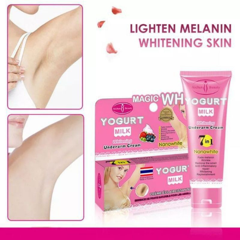 Magic White Yogurt Milk Whitening Underarm Cream - 7 in 1 Formula (80g)