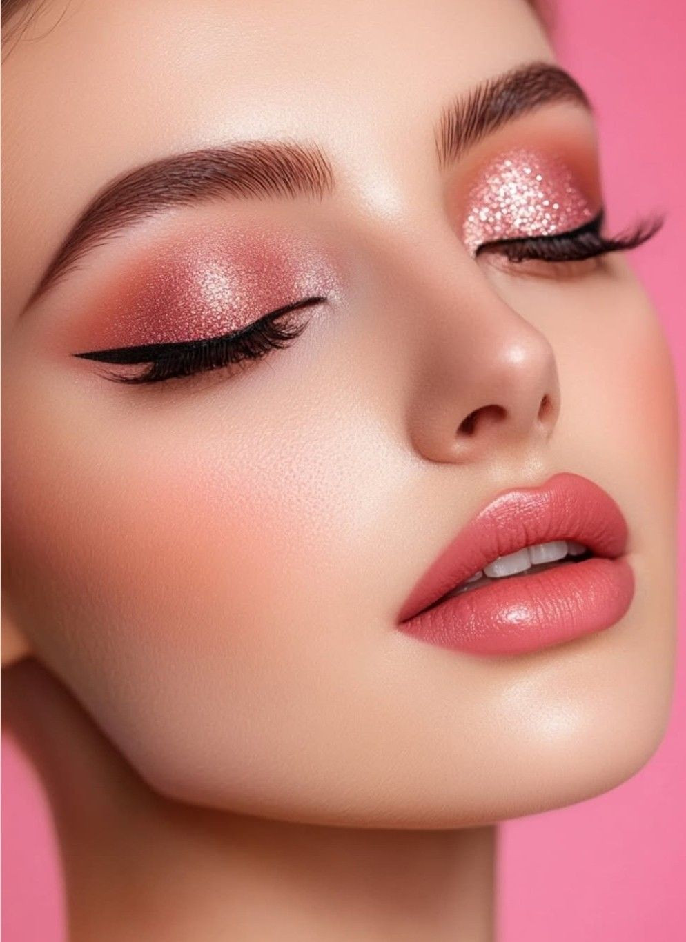 Technic Matte Mega Blush Palette - 4 Shades of Pink Blusher | Long-Lasting & Highly Pigmented