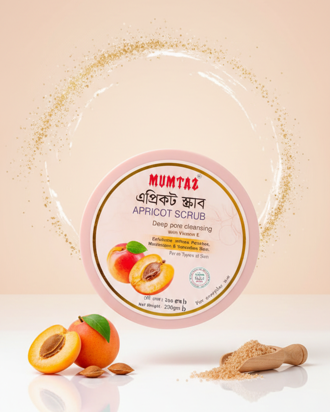 Mumtaz Apricot Scrub - Deep Pore Cleansing & Exfoliating Scrub (200gm)