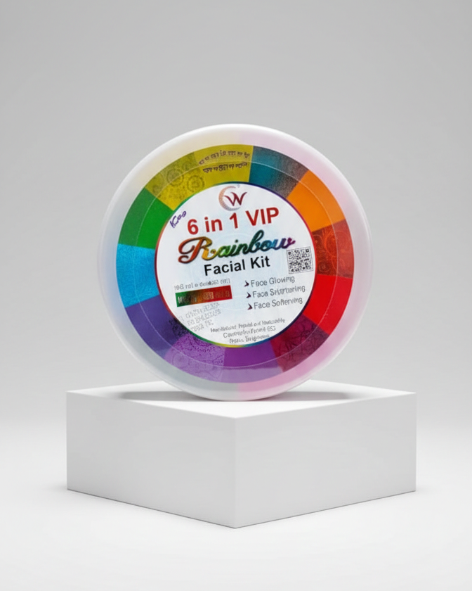 6 in 1 VIP Rainbow Facial Kit – Professional Skin Brightening & Glowing Formula (480ml)