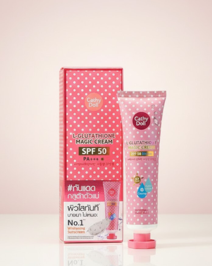 Cathy Doll L-Glutathione Magic Cream SPF 50 PA+++ | ইনস্ট্যান্ট হোয়াইটেনিং সানস্ক্রিন-60ml