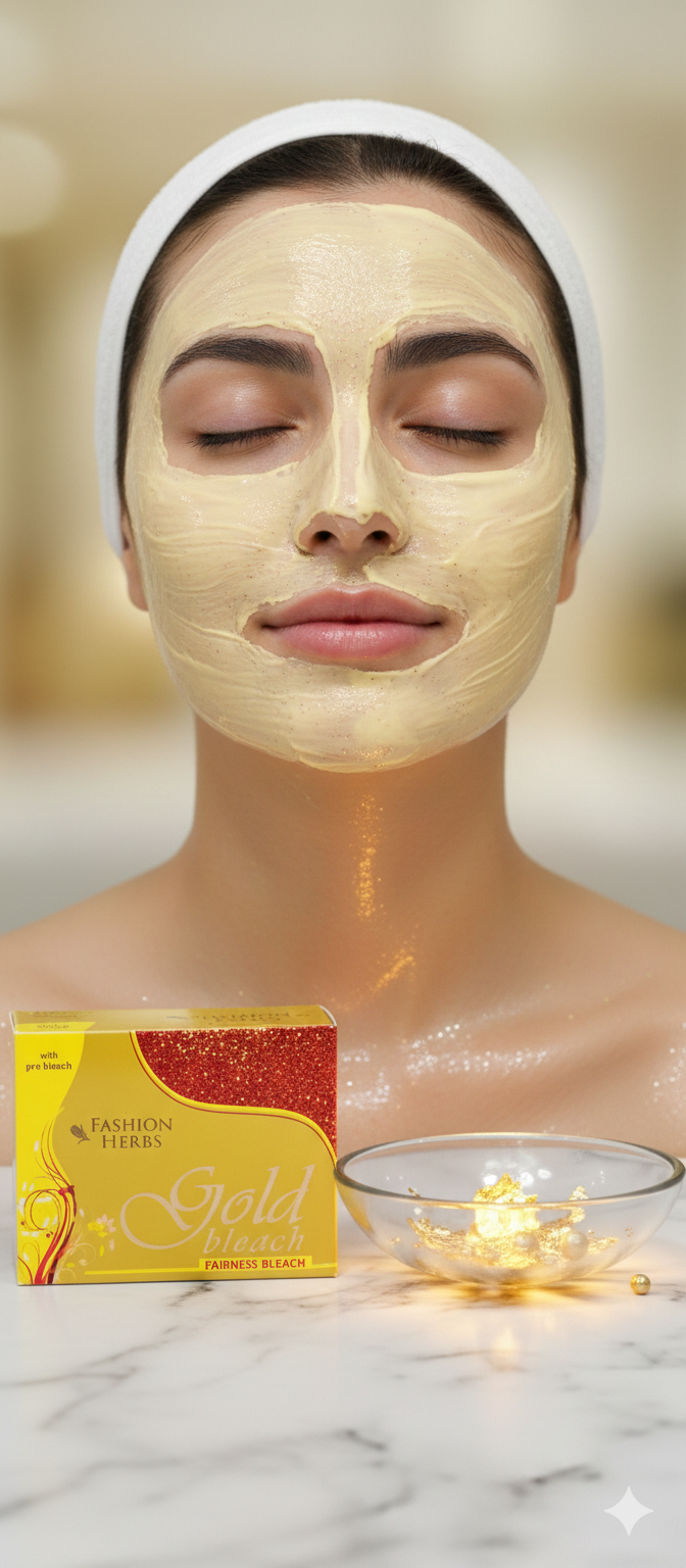 Fashion Herbs Gold Fairness Bleach - For Radiant & Glowing Skin (With Pre-Bleach)