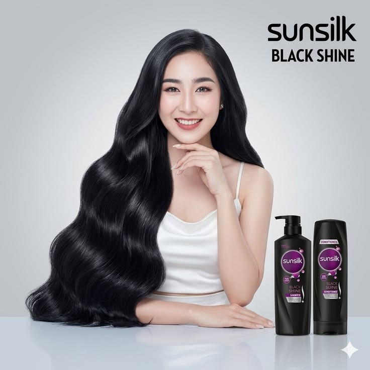 Sunsilk Co-Creations Stunning Black Shine Shampoo - 340ml