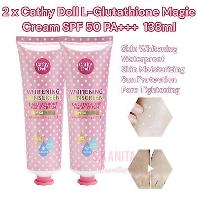 Cathy Doll L-Glutathione Magic Cream SPF 50 PA+++ | ইনস্ট্যান্ট হোয়াইটেনিং সানস্ক্রিন-60ml