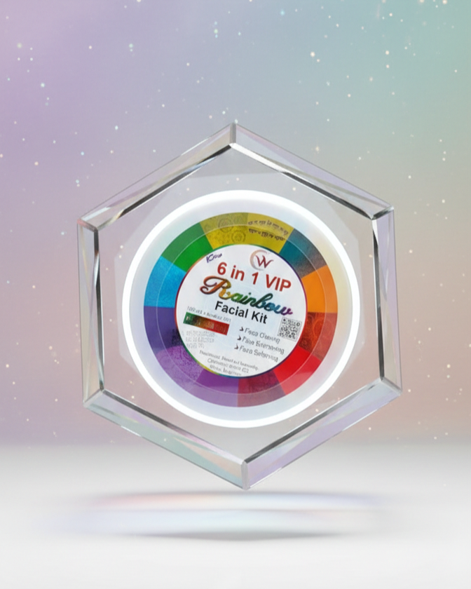 6 in 1 VIP Rainbow Facial Kit – Professional Skin Brightening & Glowing Formula (480ml)