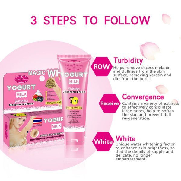 Magic White Yogurt Milk Whitening Underarm Cream - 7 in 1 Formula (80g)
