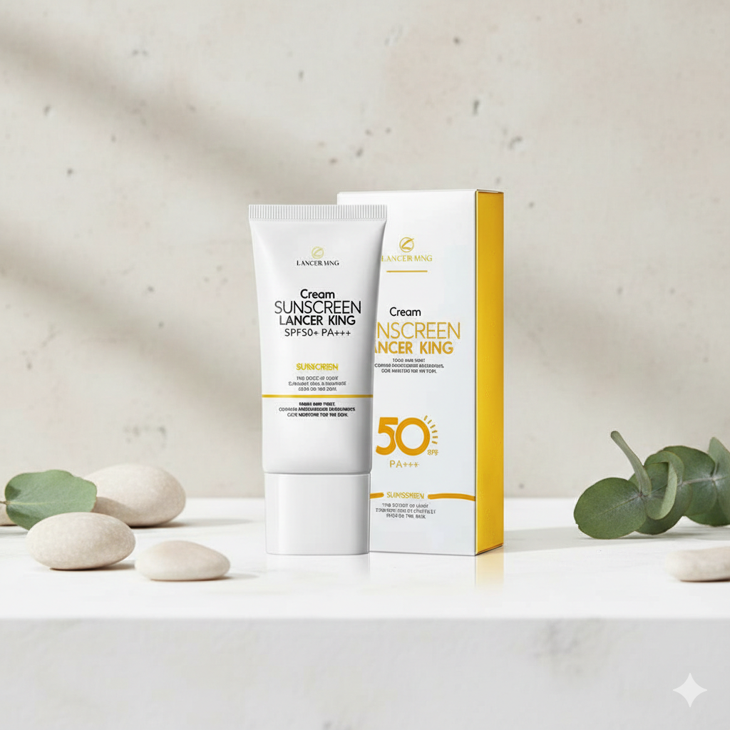 Lancer King Sunscreen Cream SPF50+ PA+++ – Ultra Protection & Hydration (50g)