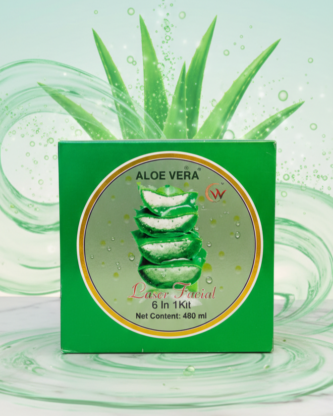 Aloe Vera Laser Facial 6 In 1 Kit (480ml) – For Glowing & Healthy Skin