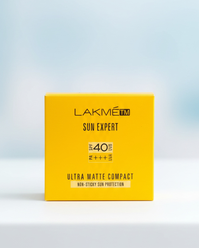 Lakmé Sun Expert Ultra Matte Compact | SPF 40 PA+++ | নন-স্টিকি সান প্রোটেকশন