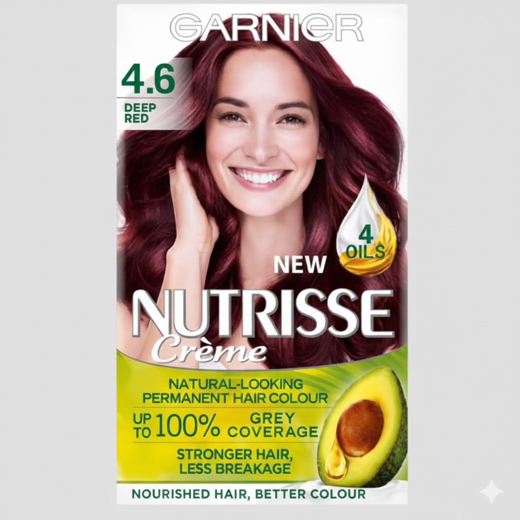 Garnier Nutrisse Crème Deep Red 4.6 - স্থায়ী হেয়ার কালার30+30gm